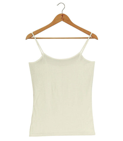 Women's Silkspun Long Camisole in Natural White