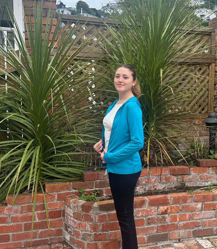 Women's Silkspun Hoodie in Electric Blue