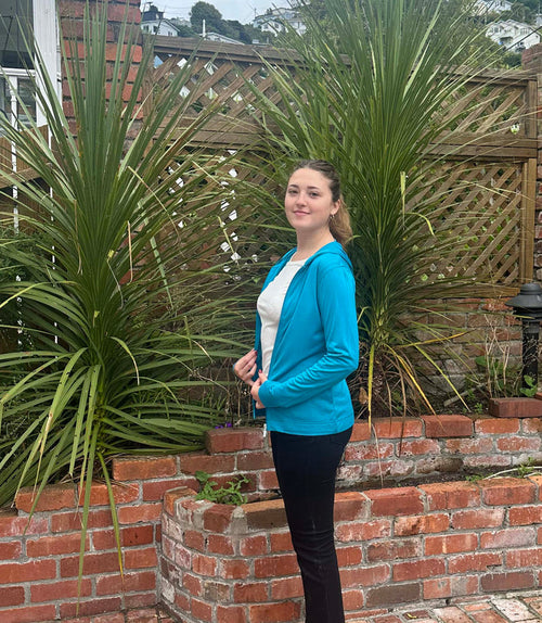 Women's Silkspun Hoodie in Electric Blue