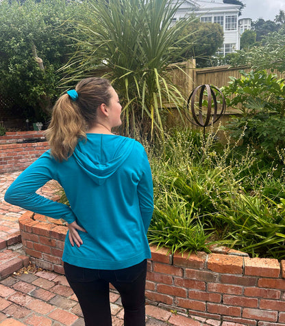 Women's Silkspun Hoodie in Electric Blue