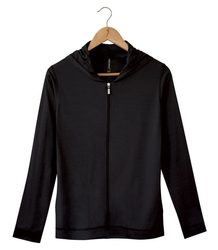 Women's Silkspun Hoodie in Black