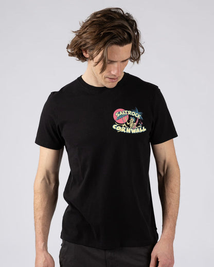 Sip “N”Dip Cornwall Mens Short Sleeve T-Shirt in black