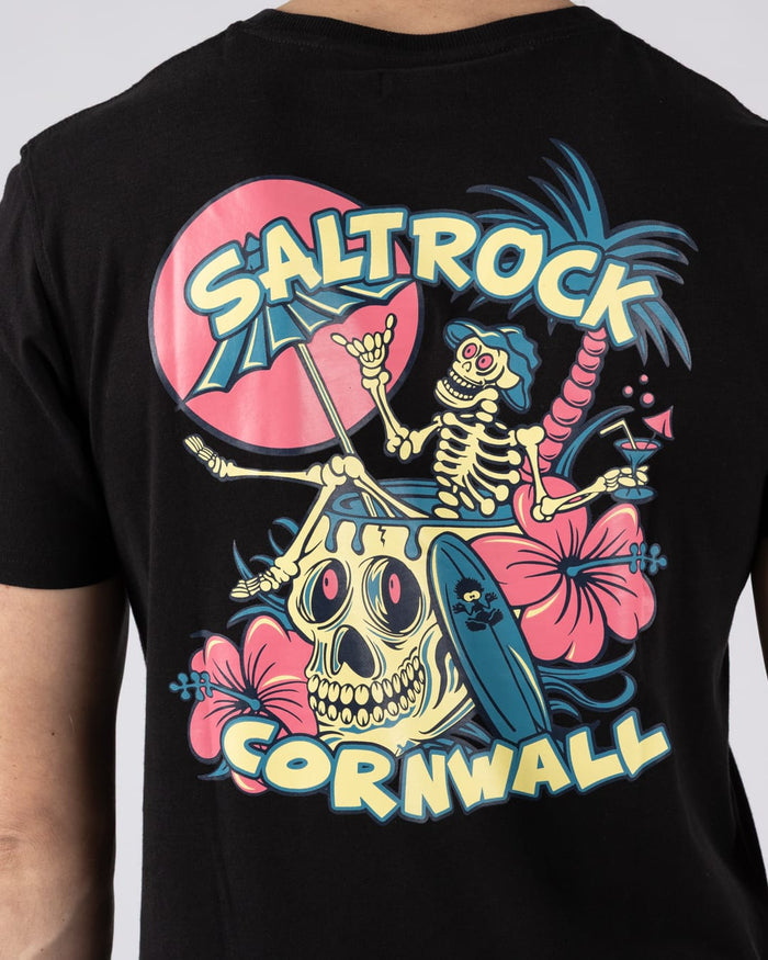 Sip “N”Dip Cornwall Mens Short Sleeve T-Shirt in black