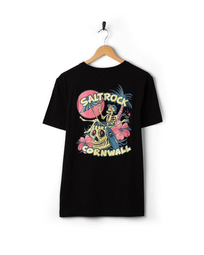 Sip “N”Dip Cornwall Mens Short Sleeve T-Shirt in black