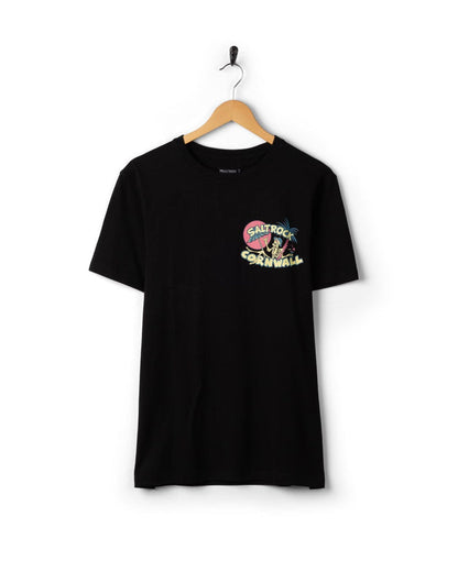 Sip “N”Dip Cornwall Mens Short Sleeve T-Shirt in black