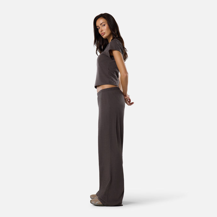 Slub Knit Top | Espresso