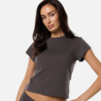 Slub Knit Top | Espresso