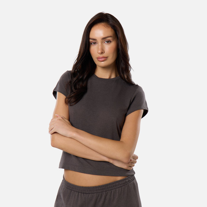 Slub Knit Top | Espresso