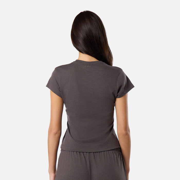 Slub Knit Top | Espresso
