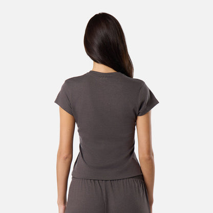 Slub Knit Top | Espresso