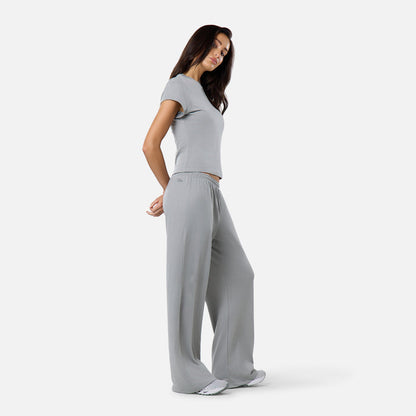 Slub Knit Top | Grey