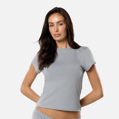 Slub Knit Top | Grey