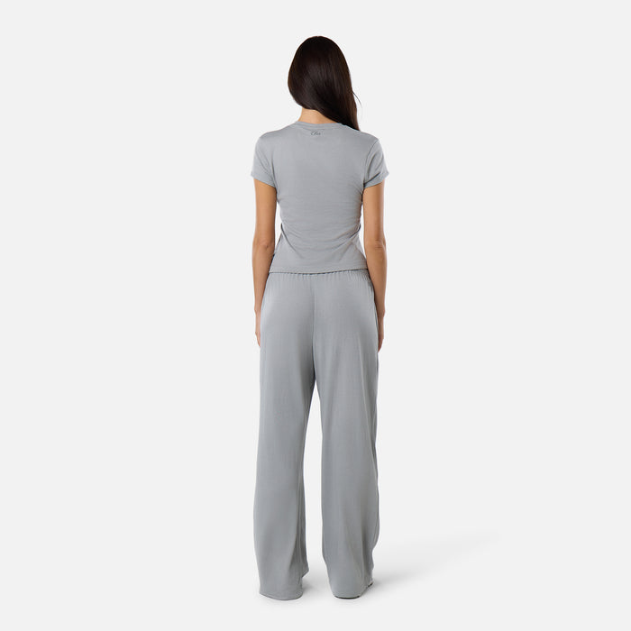 Slub Knit Top | Grey
