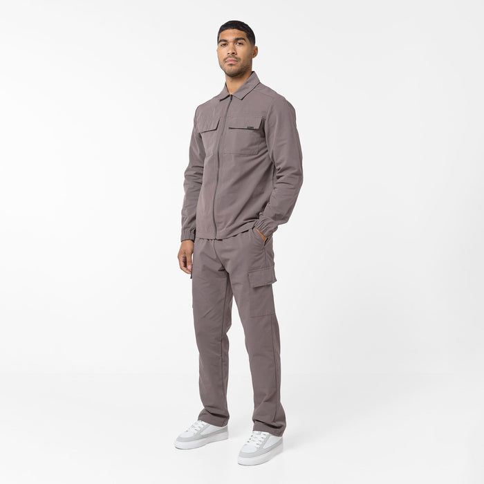Smart Open Hem Utility Trouser | Brown