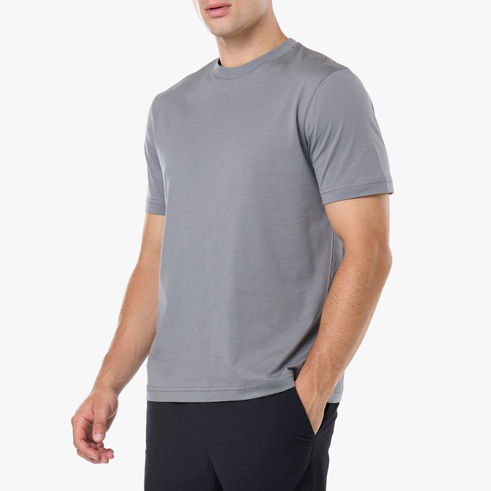 Smart Pima Cotton T-Shirt | Mid Grey