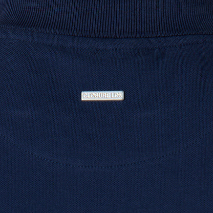 Smart Pique Open Collar Polo | Navy