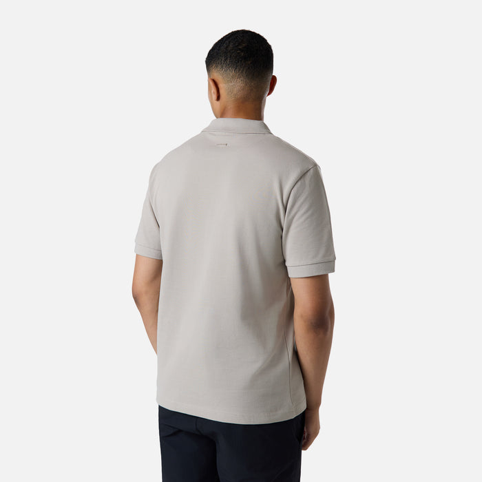 Smart Pique Open Collar Polo | Stone