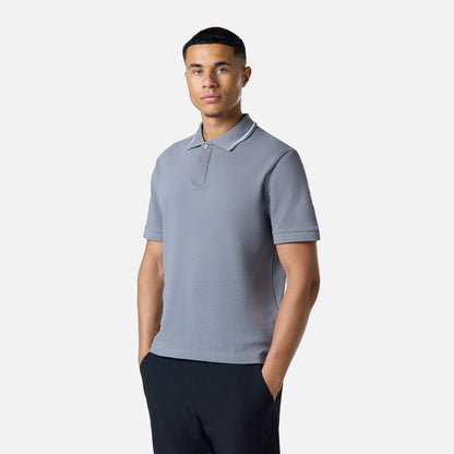 Smart Tipped Pique Polo | Mid Grey