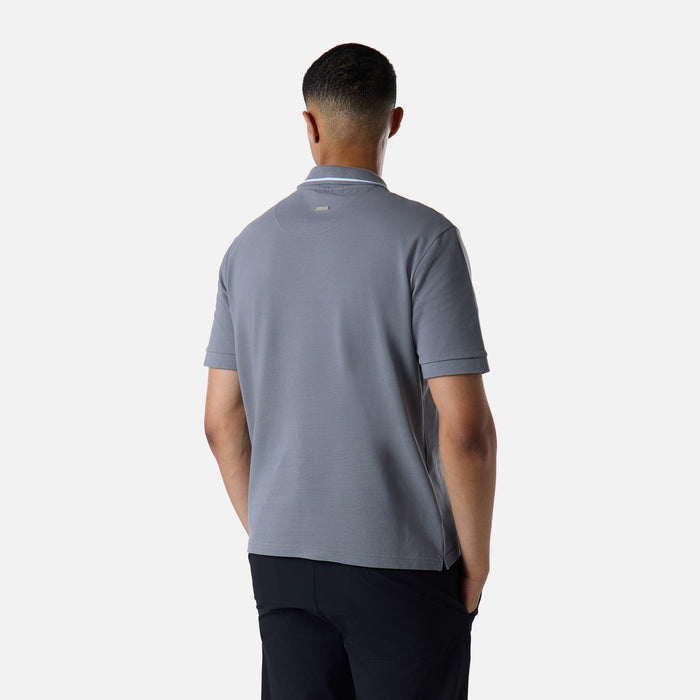 Smart Tipped Pique Polo | Mid Grey