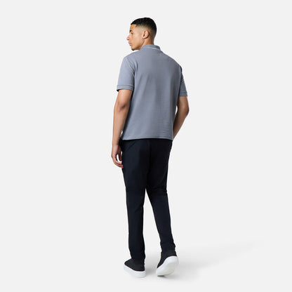 Smart Tipped Pique Polo | Mid Grey