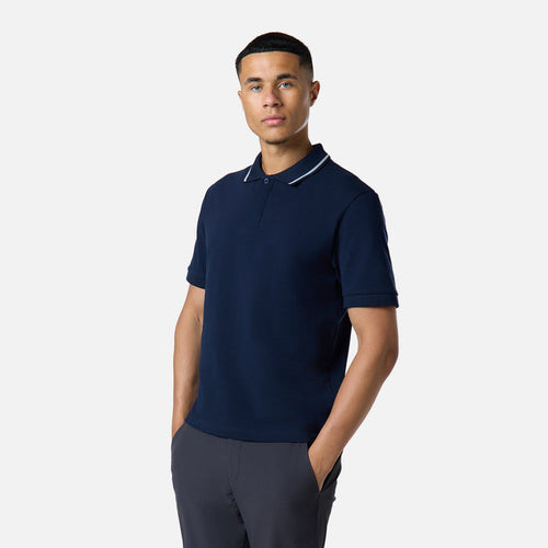 Smart Tipped Pique Polo | Navy