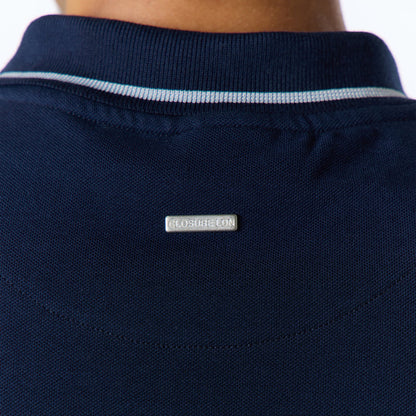 Smart Tipped Pique Polo | Navy