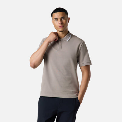 Smart Tipped Pique Polo | Taupe