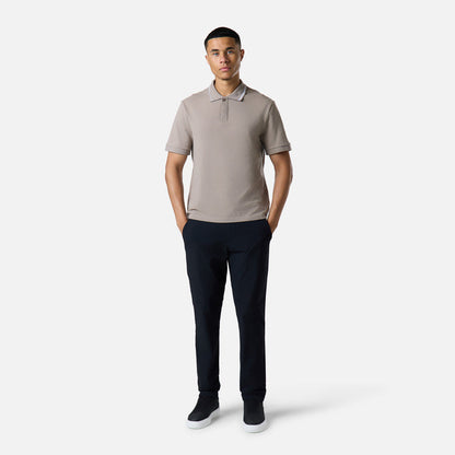 Smart Tipped Pique Polo | Taupe