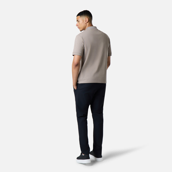 Smart Tipped Pique Polo | Taupe