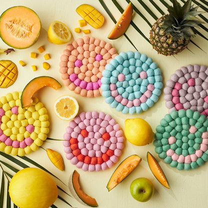 Smiley Felt Trivets | Aveva