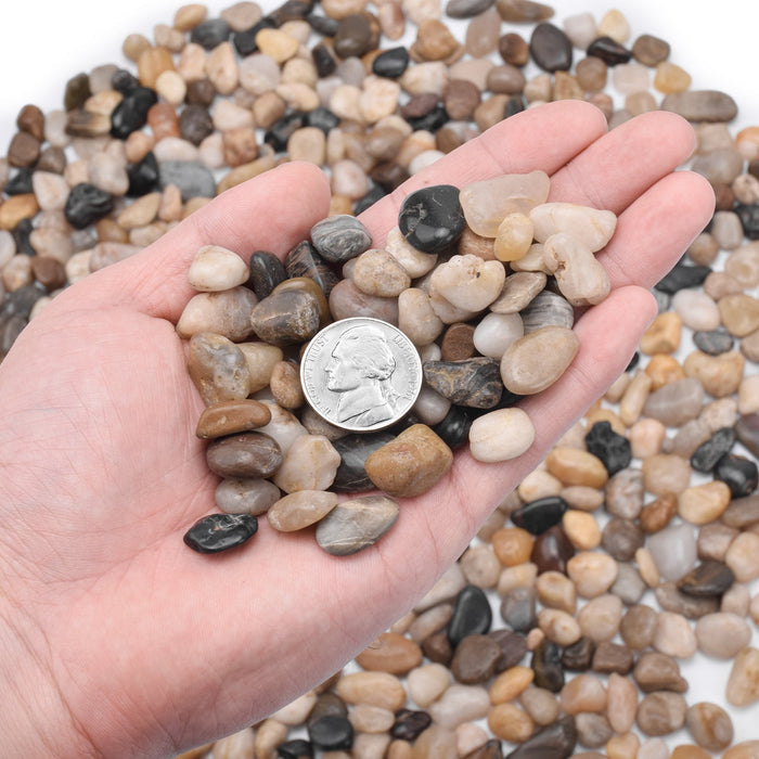 Smooth Natural River Stones Rocks, 8mm-12mm