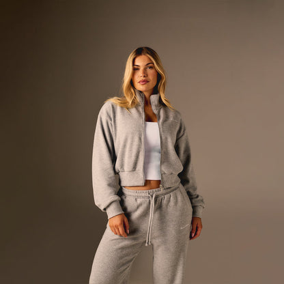 Soft Knit Bomber I Grey Marl