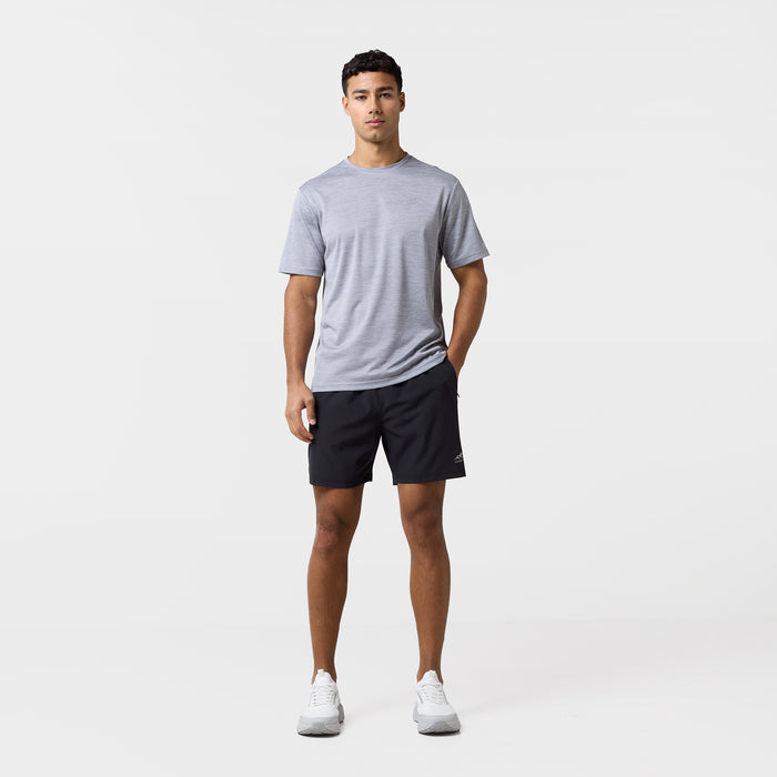 Space Dye Performance Twinset | Iron Grey Marl/Black