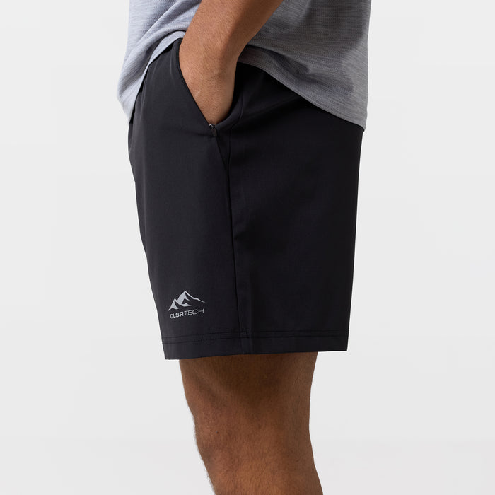 Space Dye Performance Twinset | Iron Grey Marl/Black