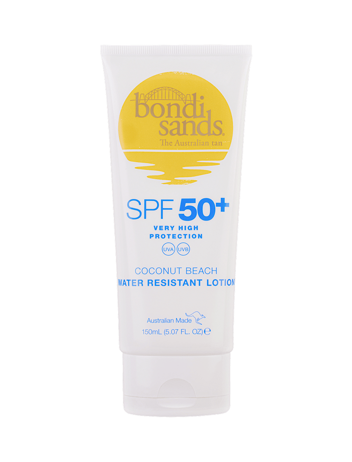 SPF 50+ Body Sunscreen Lotion Coconut Beach Scent