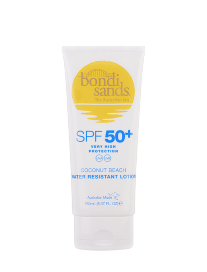 SPF 50+ Body Sunscreen Lotion Coconut Beach Scent