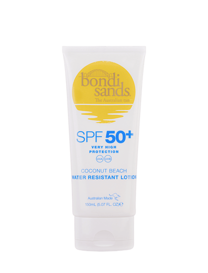 SPF 50+ Body Sunscreen Lotion Coconut Beach Scent