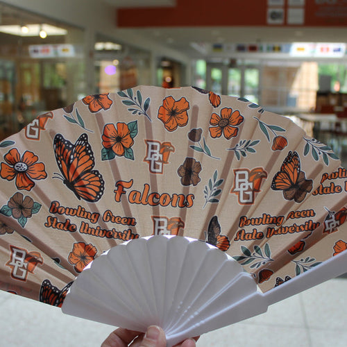 Spirit Falcons Butterflies Folding Hand Fan