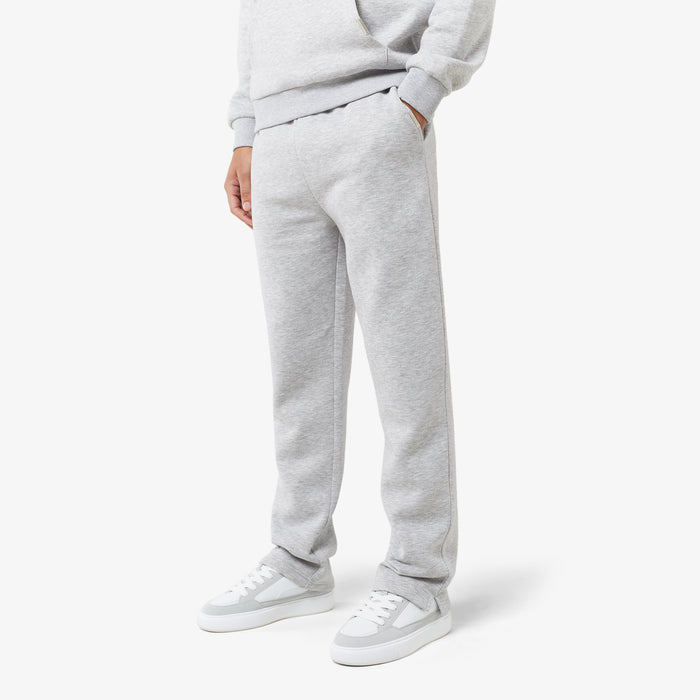 Men's  Grey Marl Split Open Hem Jogger  Closure London  Front View