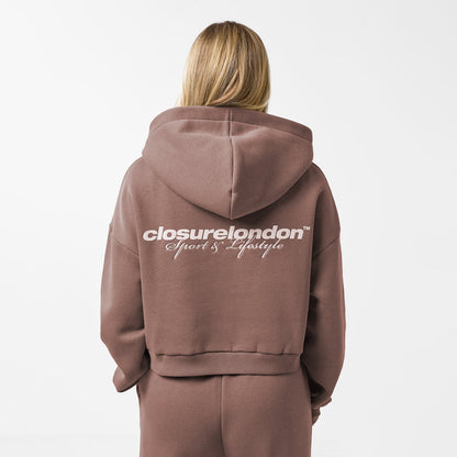 Stacked Crop Tracksuit | Mocha