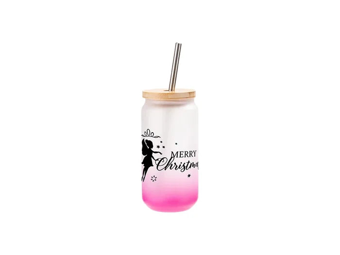 Sublimation Blanks 18oz/550ml Glass Mug Gradient Purple
