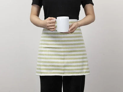 Sublimation Blanks Adult Linen Waist Apron(41*60cm, Beige and Light Green)