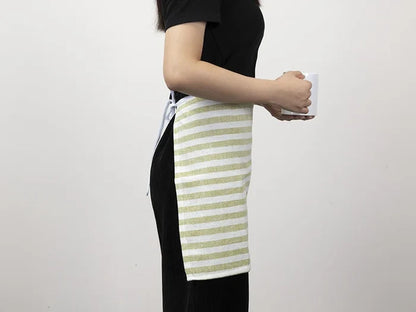 Sublimation Blanks Adult Linen Waist Apron(41*60cm, Beige and Light Green)