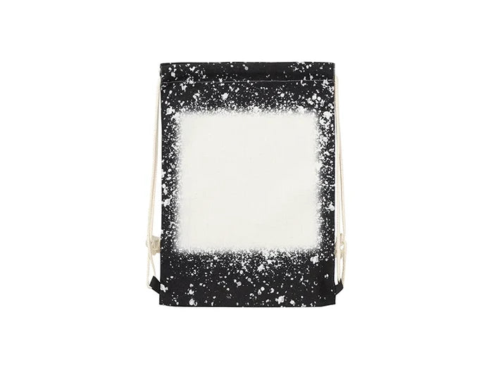 Sublimation Blanks Bleached Starry Linen Drawstring Bag