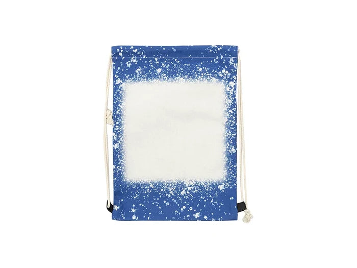 Sublimation Blanks Bleached Starry Linen Drawstring Bag