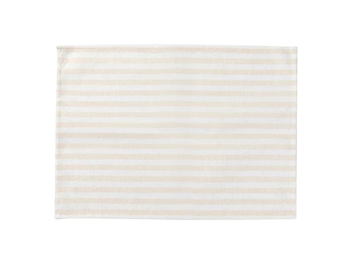 Sublimation Blanks Linen Table Mat(35.5*50cm, Beige and Light Yellow Stripe)