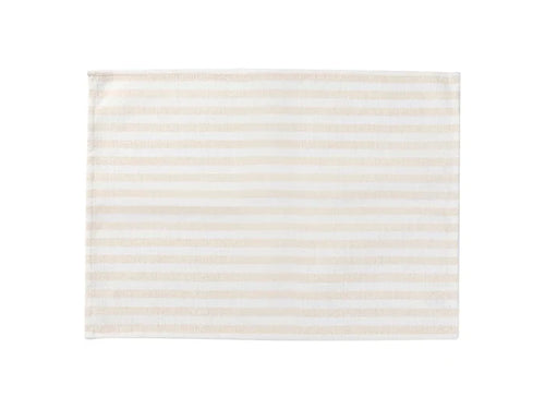 Sublimation Blanks Linen Table Mat(35.5*50cm, Beige and Light Yellow Stripe)