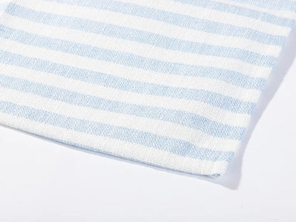 Sublimation Blanks Linen Table Mat(40*45cm, Beige and Light Blue Stripe)