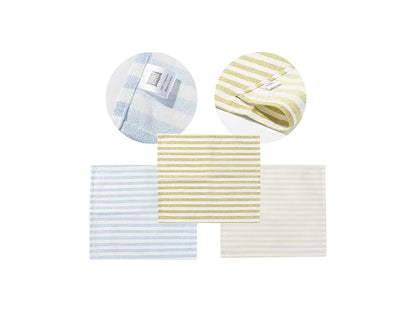Sublimation Blanks Linen Table Mat(40*45cm, Beige and Light Blue Stripe)