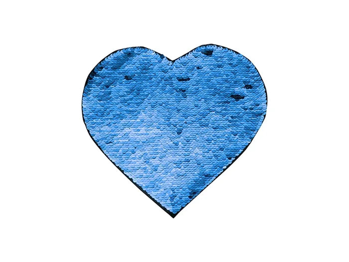 Sublimation Flip Sequins Adhesive (Heart, Dark Blue W/ White)
